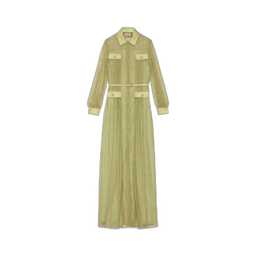Horsebit chain lace dress