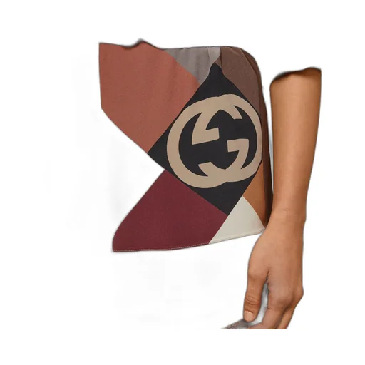 Heritage patchwork print silk trousers
