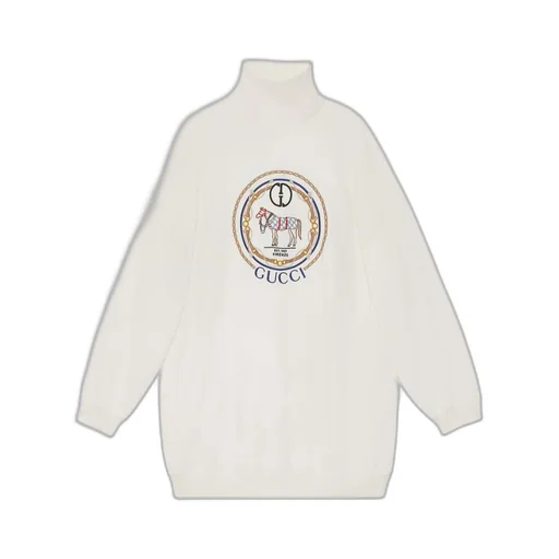 Jersey sweatshirt with embroidery