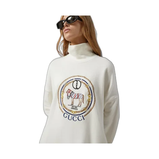 Jersey sweatshirt with embroidery