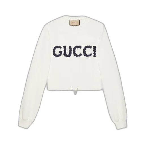Cotton jersey drawstring sweatshirt