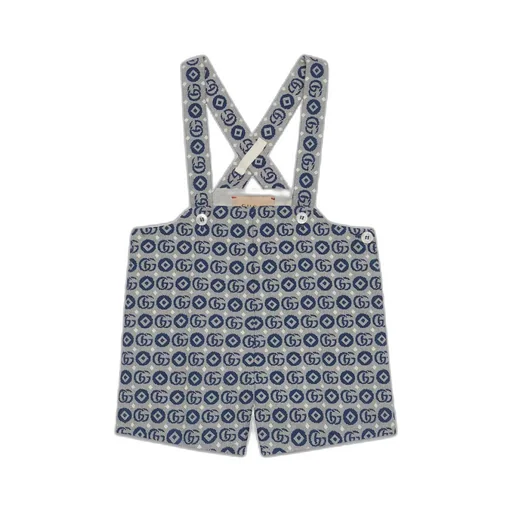 Baby Double G geometric cotton dungaree