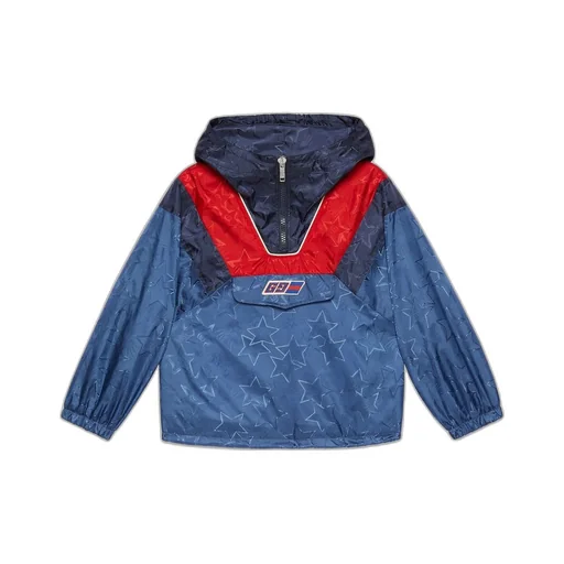 Children's Double G stars nylon zip jacket