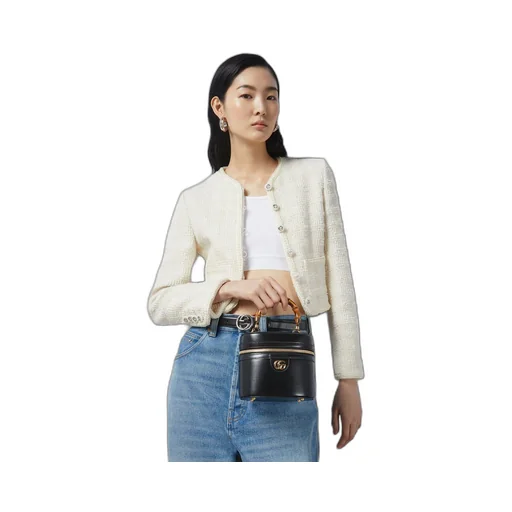 Mini bamboo shoulder bag