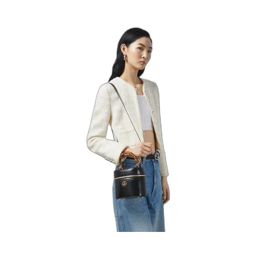 Mini bamboo shoulder bag