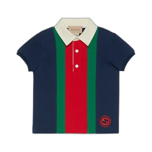 Baby Web cotton polo T-shirt