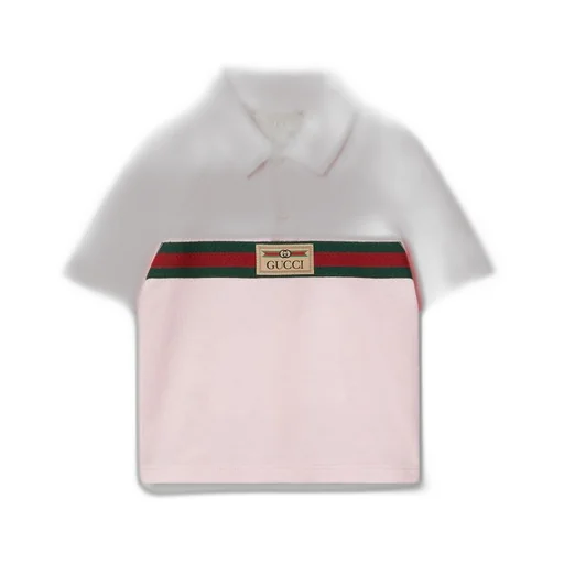 Baby cotton polo T-shirt with Web