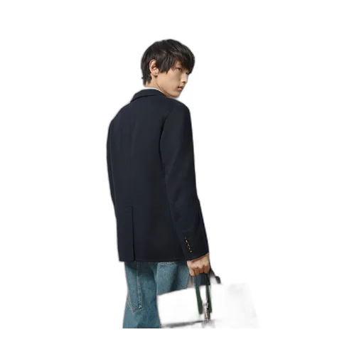 Lightweight wool jacket with Web label