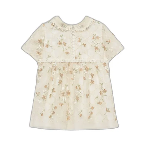 Baby embroidered silk organza dress