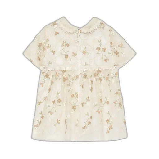Baby embroidered silk organza dress