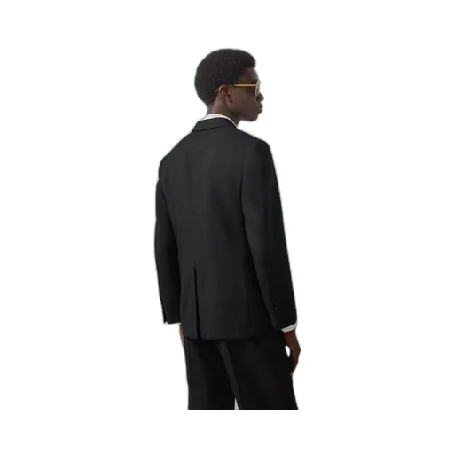 Wool twill jacket with Interlocking G