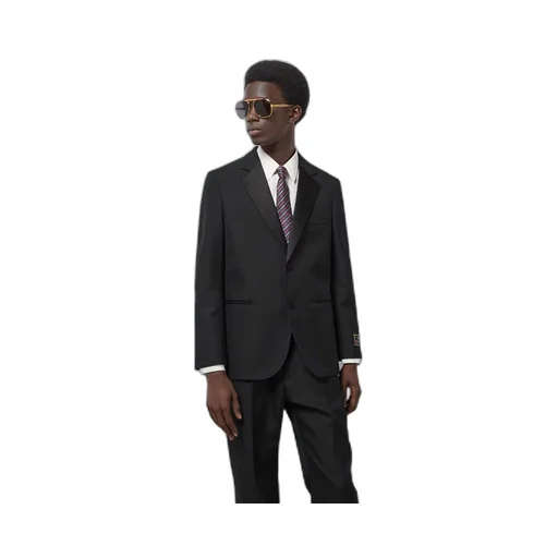 Wool twill jacket with Interlocking G