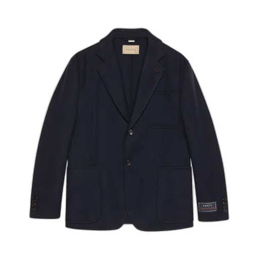Lightweight wool jacket with Web label