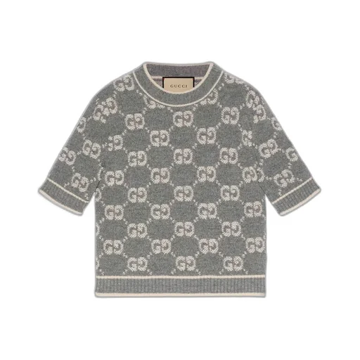 GG wool bouclé jacquard top