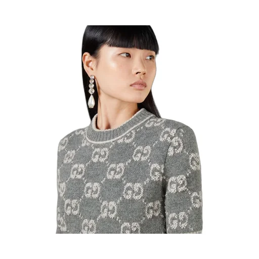 GG wool bouclé jacquard top