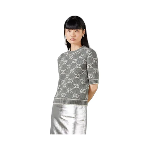 GG wool bouclé jacquard top