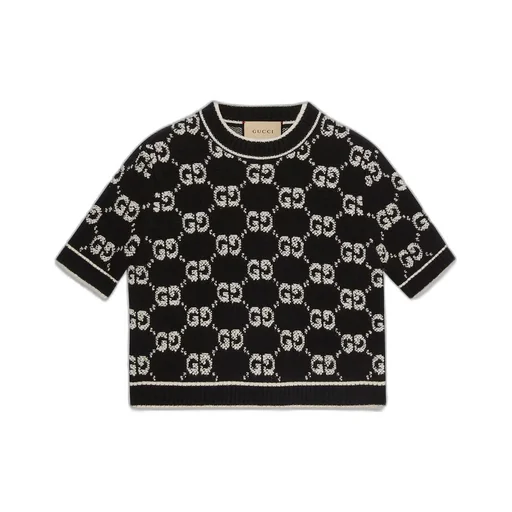 GG wool bouclé jacquard top
