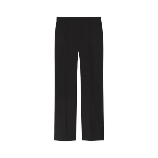 Wool blend trousers with Gucci Web label