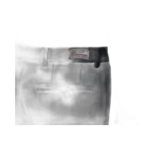 Wool blend trousers with Gucci Web label