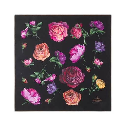 Printed silk twill scarf