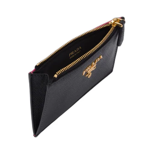 Saffiano leather card holder