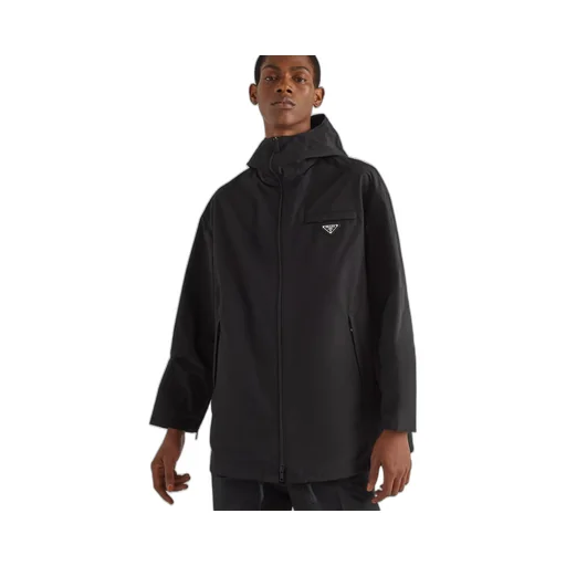 Technical poplin raincoat