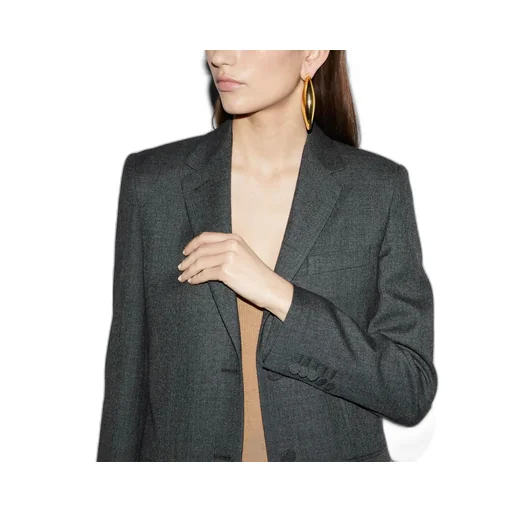 Single breasted wool grisaille jacket