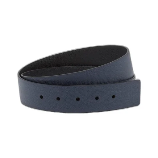 Reversible Saffiano leather belt strap