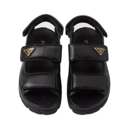 Flat nappa leather sandals