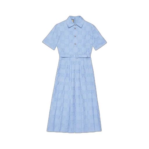Cotton poplin midi dress