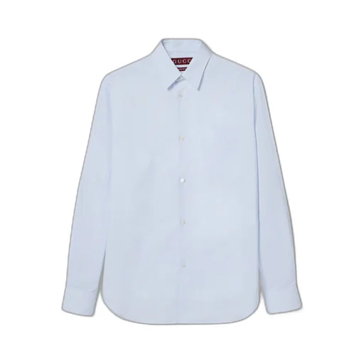 Striped cotton poplin shirt