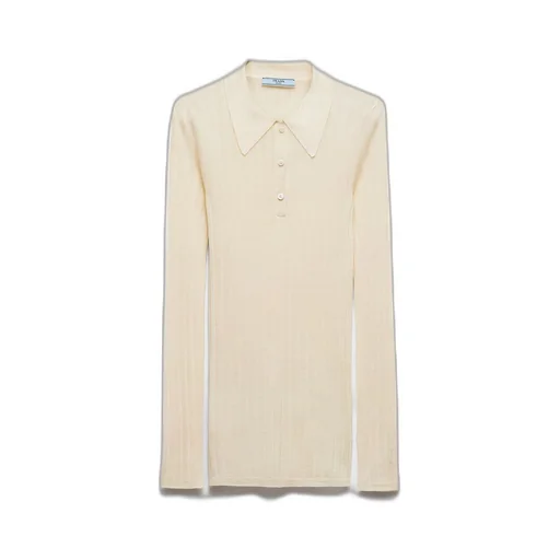 Cashmere and silk polo shirt