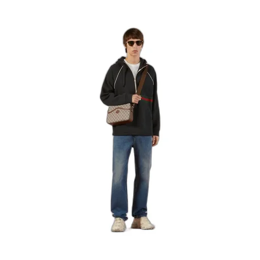 Cotton jersey sweatshirt with Web