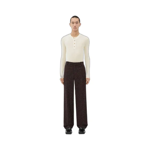 Diagonal Boucle Pinstripe Trousers