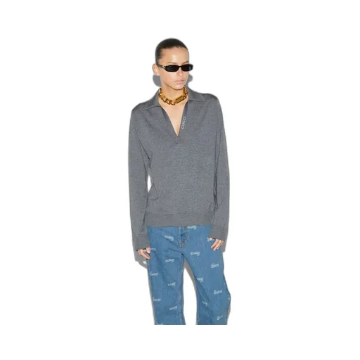 Extra fine wool polo top