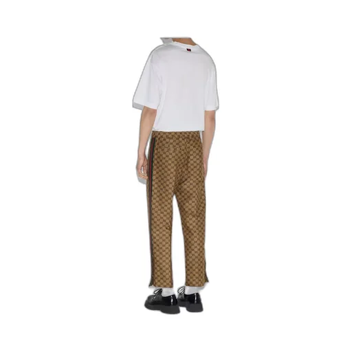 GG linen blend canvas jogging pant