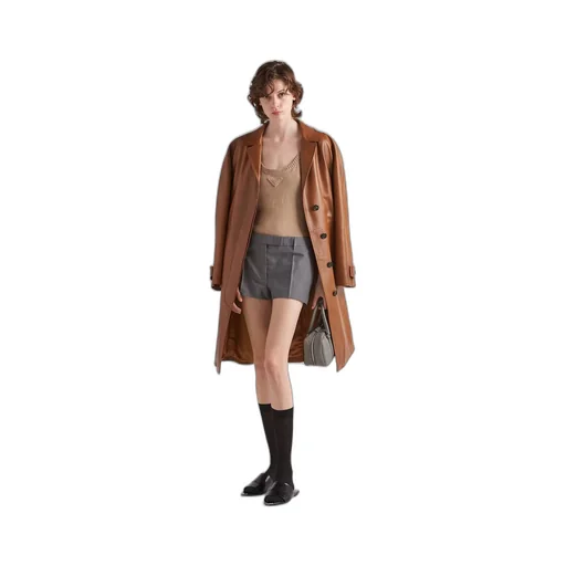 Nappa leather coat