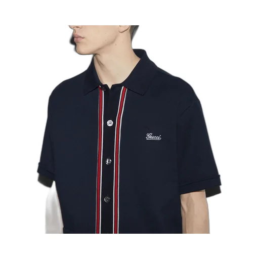 Cotton jersey polo shirt