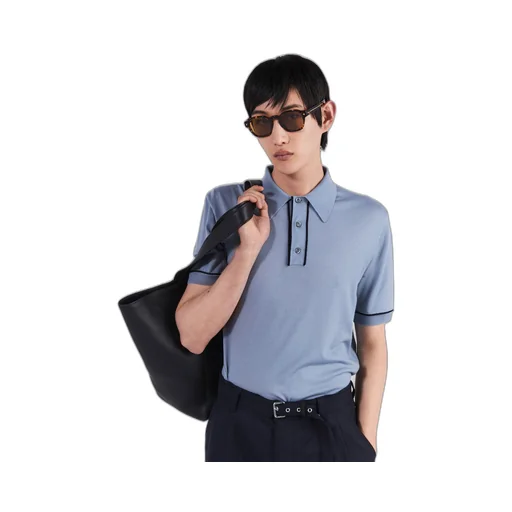 Wool polo shirt