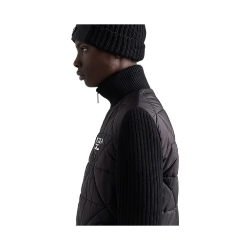 Quilted Re-Nylon and cashmere jacket
