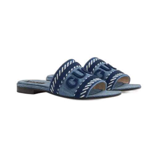 Women's slide sandal with Gucci script