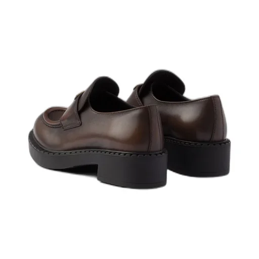 Chocolate leather loafers