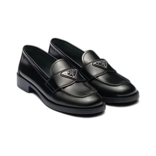 Unlined brushed leather loafers