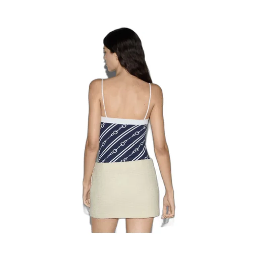 Horsebit print sparkling jersey swimsuit
