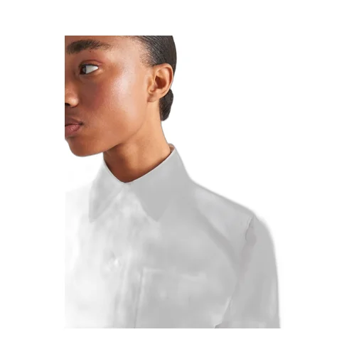 Embroidered poplin shirt