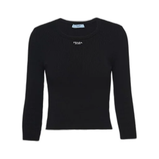 Cotton sweater with embroidered logo