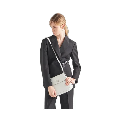Prada Cleo brushed leather shoulder bag with flap