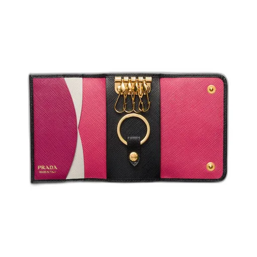 Saffiano leather key case