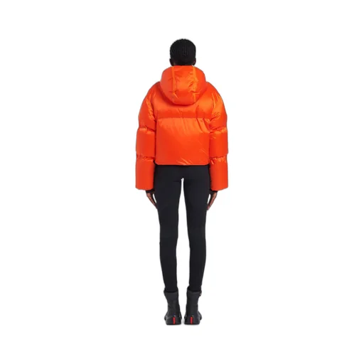 Cropped technical Re-Nylon down jacket