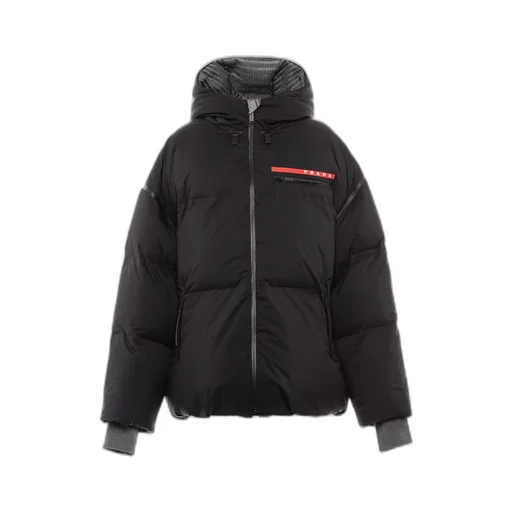 Light Re-Nylon hooded down jacket